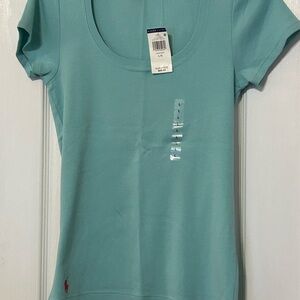 Ralph Lauren Women's Teal Short Sleeve Tee